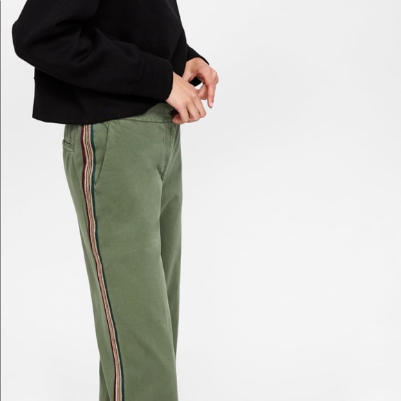 Zara Olive Green Joggers - Picture 5 of 15